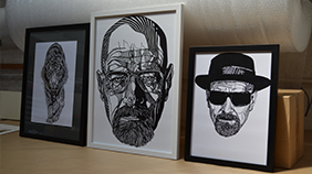 Heisenberg, Breaking Bad custom picture framed